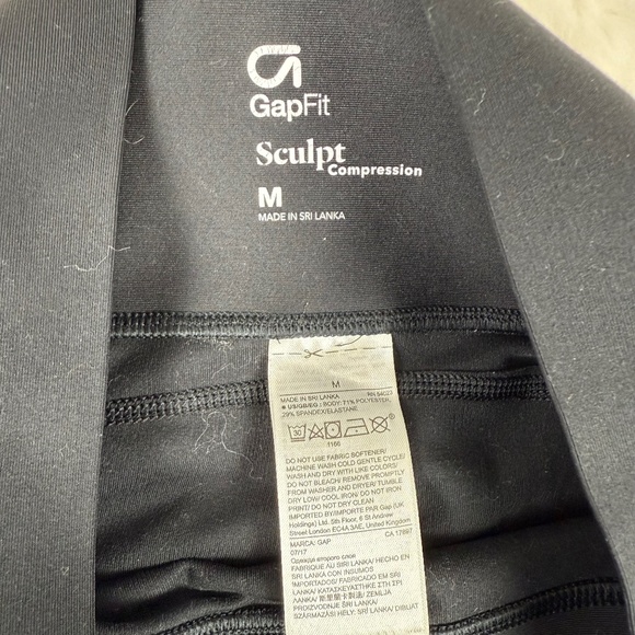 Gap Fit Goddess Sculpt Compression Crop High Rise Leggings Black Women's Medium - Picture 3 of 8